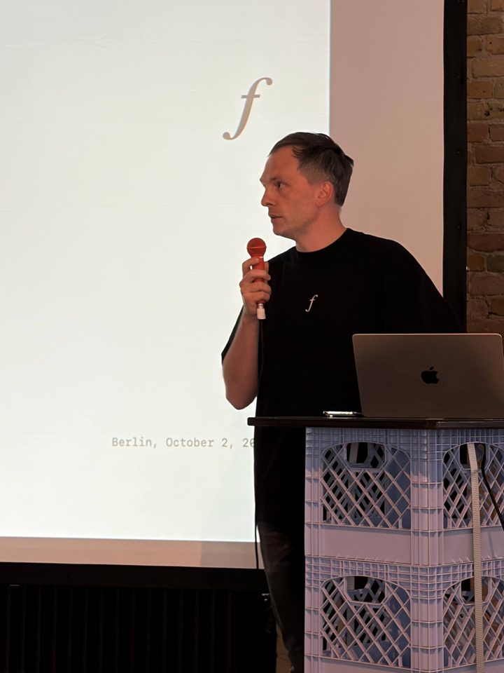 Flame talk at Bitcoin++: title slide, Berlin, October 2